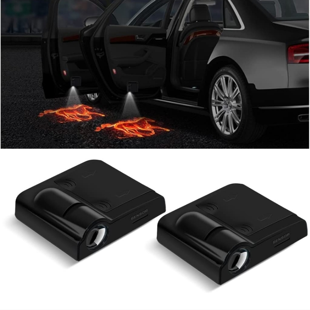 2 Universal mustang horse car door projector lights